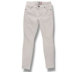 Cabi Jeans Skinny White Denim Pants Women’s Size 4 #6073 Stretch Mid Rise